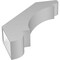 Ekena Millwork 5 1/2-in. W x 30-in. D x 36-in. H Olympic Architectural Grade PVC Knee Brace BRCP055X30X36OLY - alternate 4